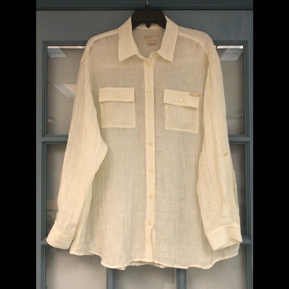 Micheal Kors women’s button down shirt.